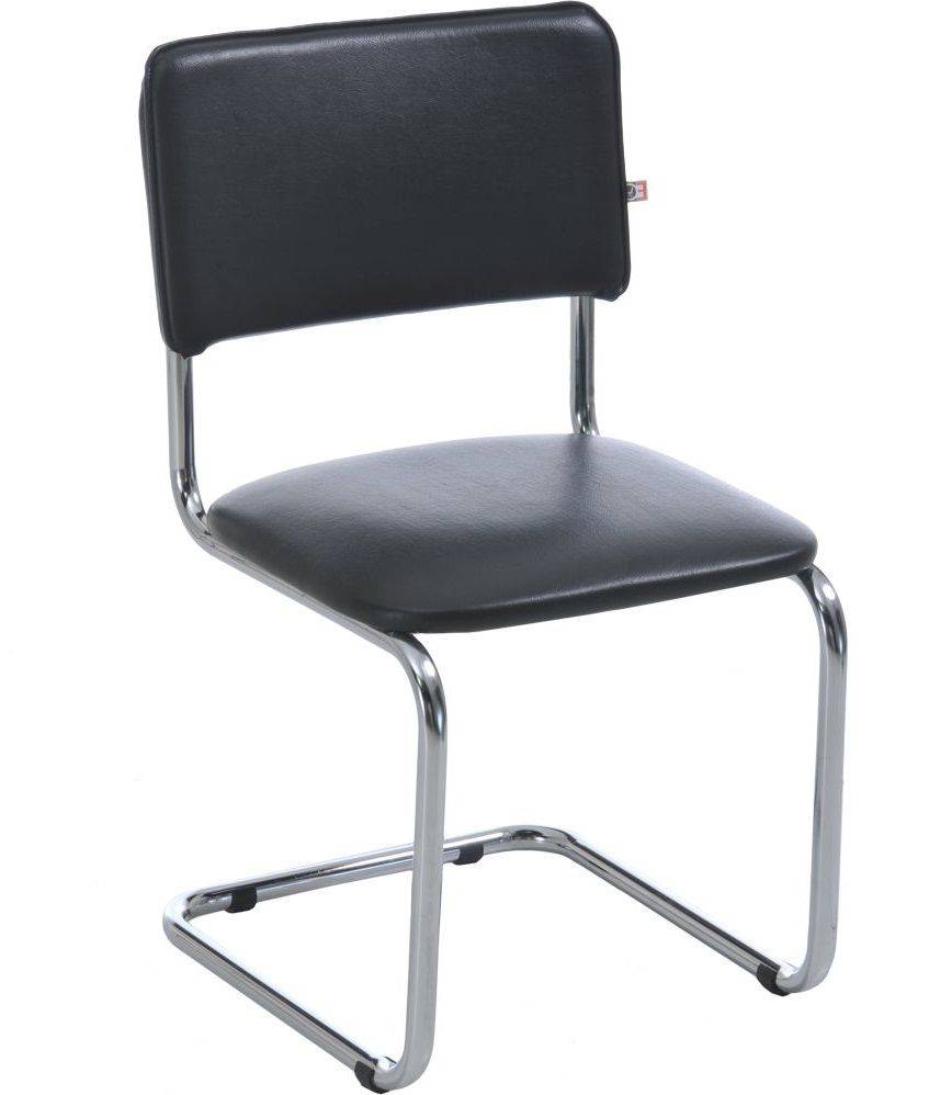 стул для посетителей кожзам хром